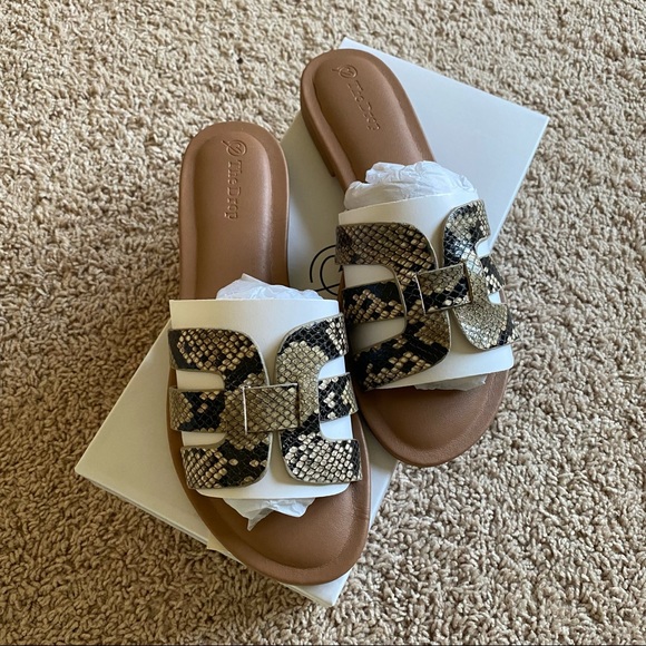 The Drop-Monika Flat H-Band Slide Sandal - Picture 3 of 13